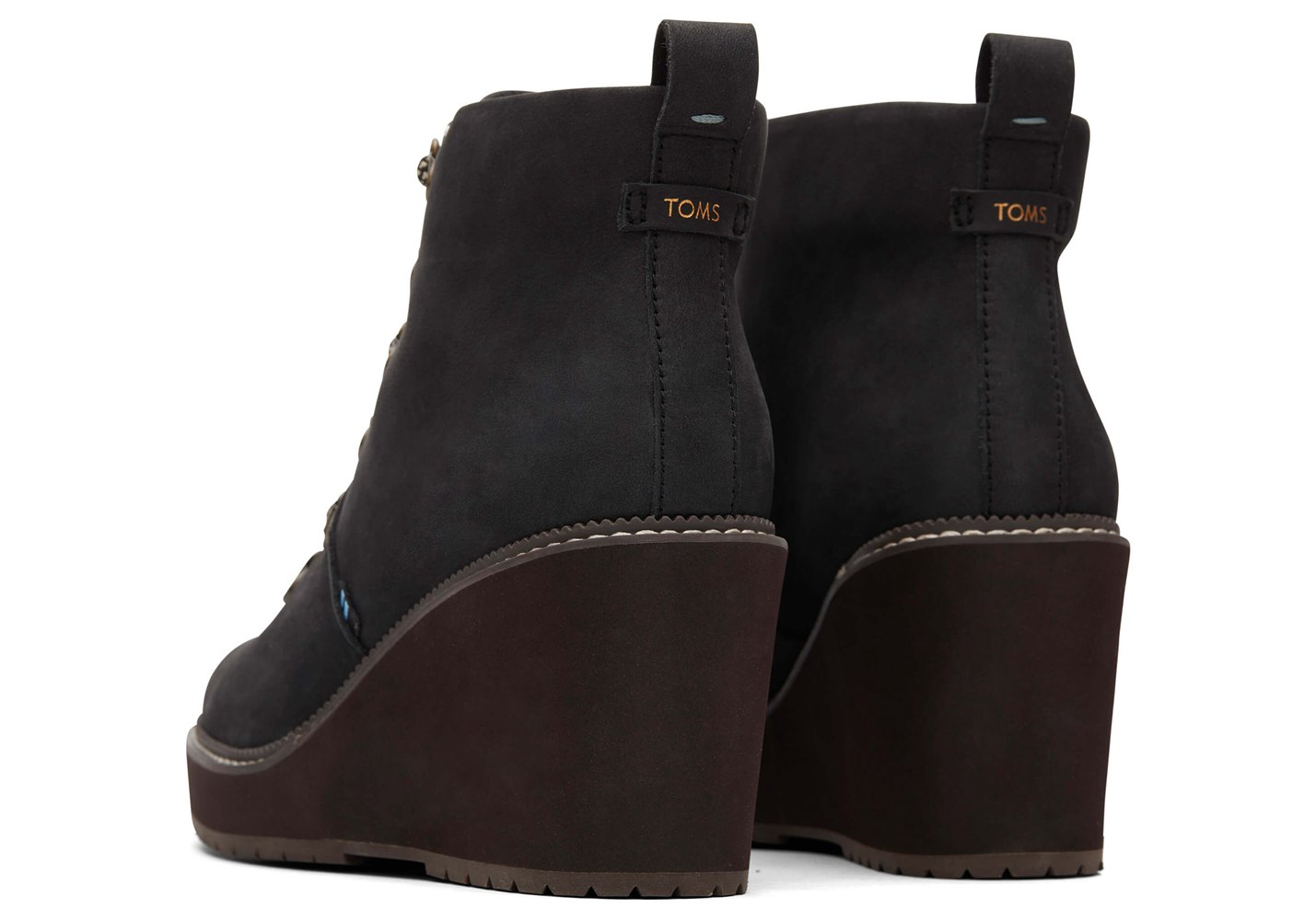 Toms Melrose Boot Wedge Brown - Womens - 82746-RCMQ